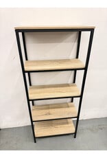 Wood & Metal 5-Shelve Display Shelf