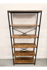 Industrial 5-Shelf Etagere Bookcase