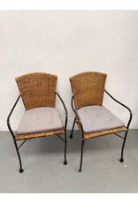 Wrought Iron & Wicker Dining Chair