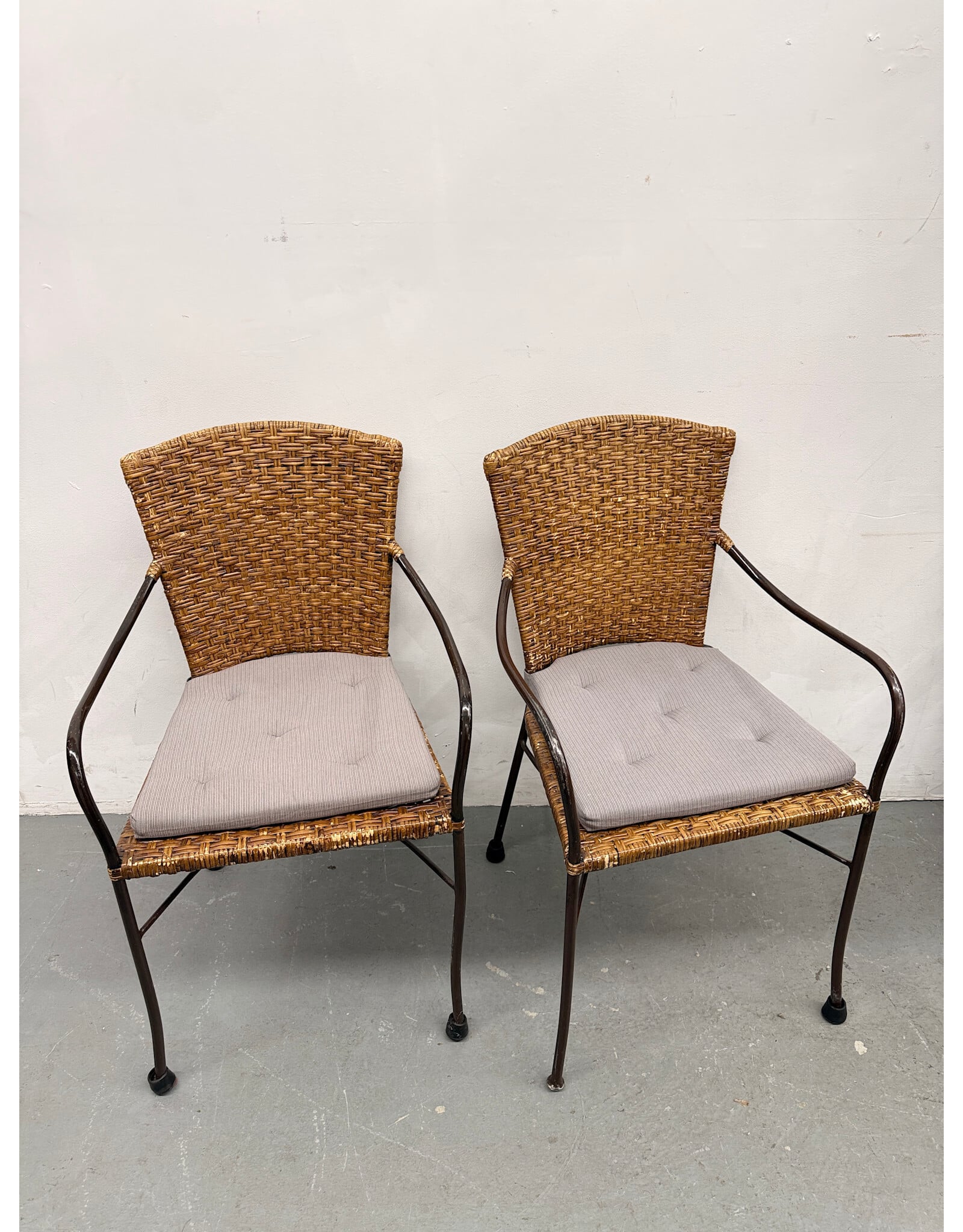 Wrought Iron & Wicker Dining Chair