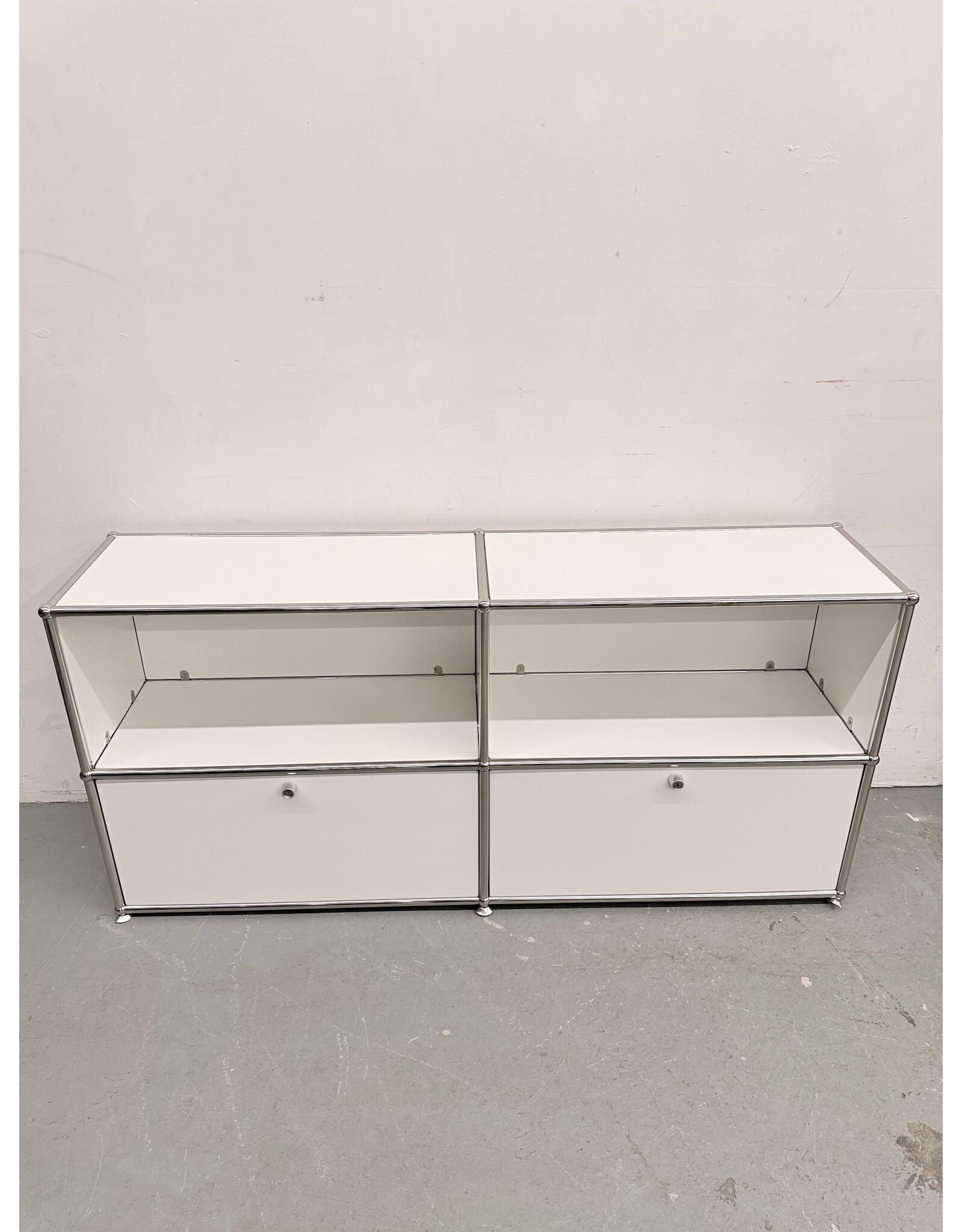 Usm Haller Style Modular Console with the Drop Top Doors
