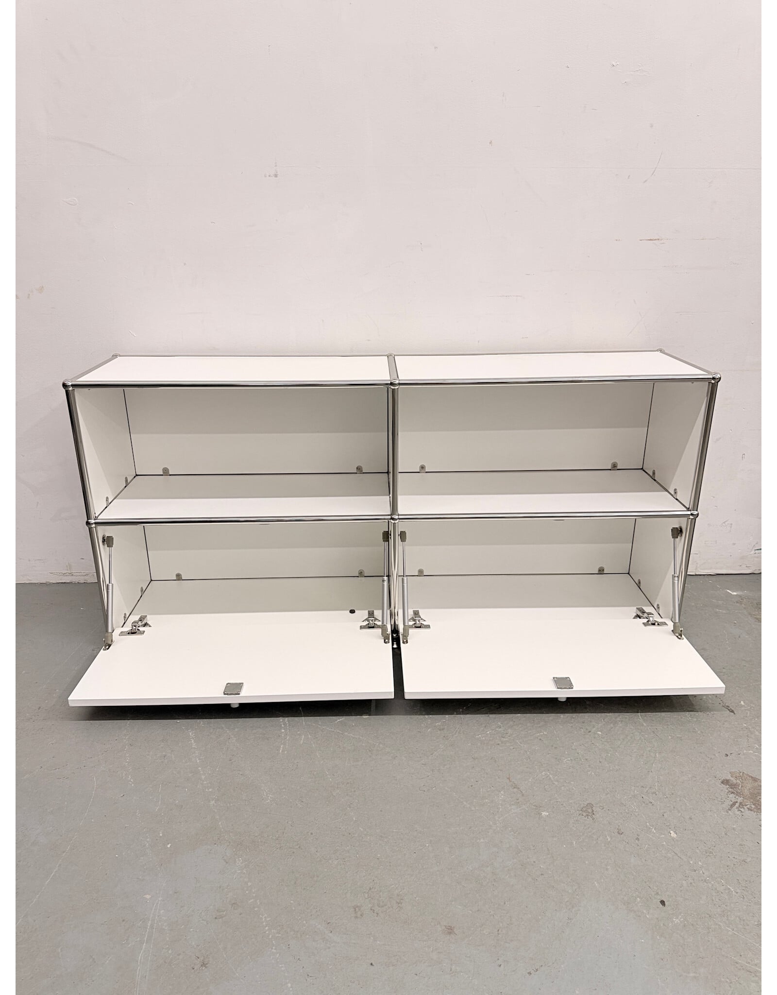 Usm Haller Style Modular Console with the Drop Top Doors