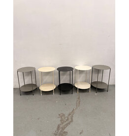 Circle Metal Side Table: Grey, Cream, or Black