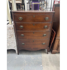 Kindel Furniture Georgian Mahogany Bow Front Highboy