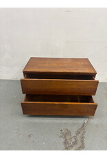 Vintage Walnut Wide Nightstand