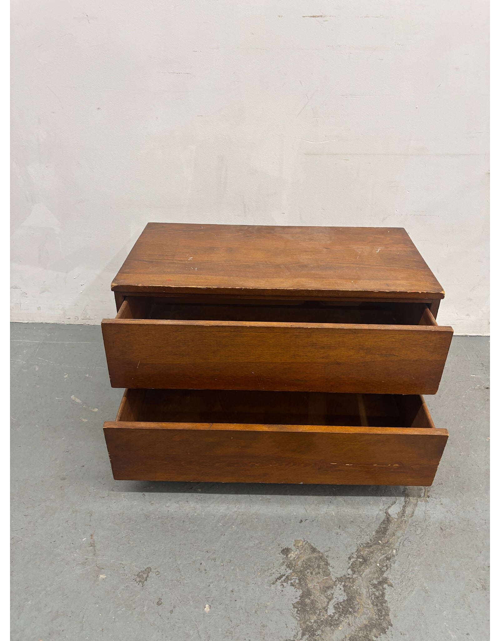 Vintage Walnut Wide Nightstand