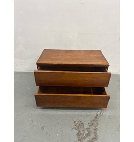 Vintage Walnut Wide Nightstand
