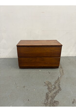 Vintage Walnut Wide Nightstand