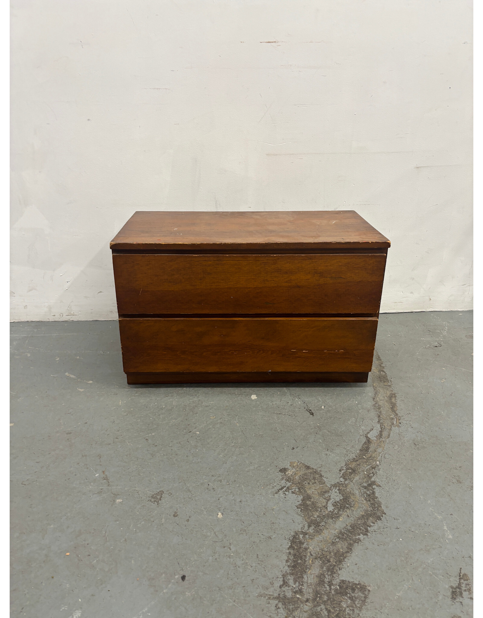 Vintage Walnut Wide Nightstand