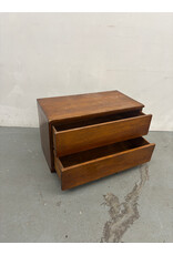 Vintage Walnut Wide Nightstand