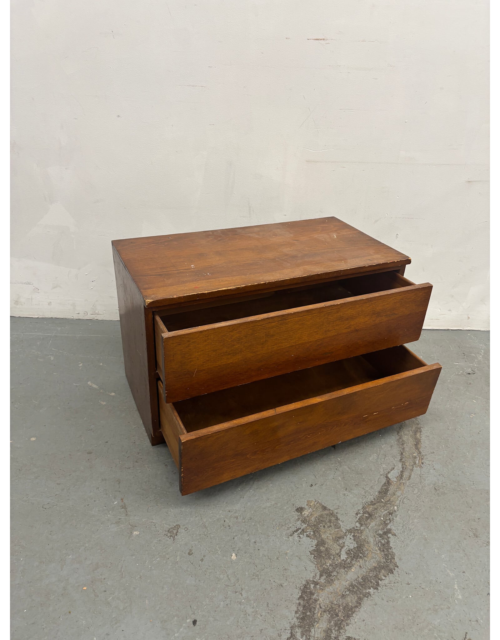 Vintage Walnut Wide Nightstand
