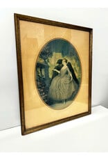Hesitation, framed etching, sgnd William Adolphe Lambrecht