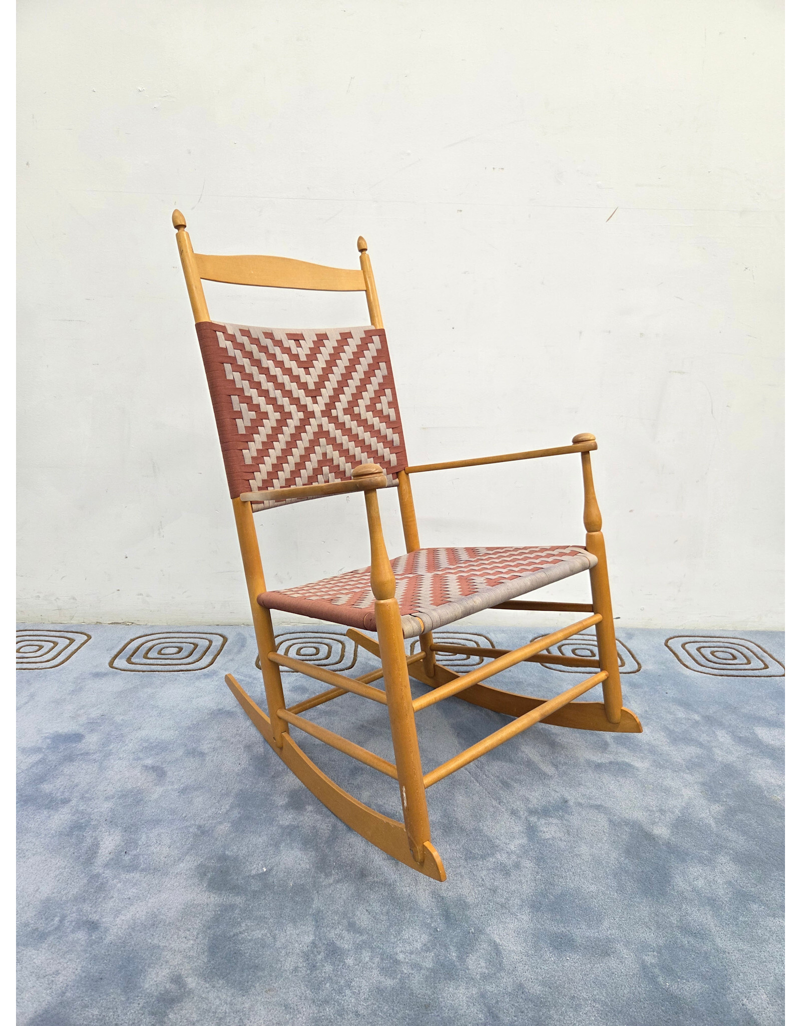 New Lebanon Wooden Frame with Woven Seat Shaker Rocking Chair