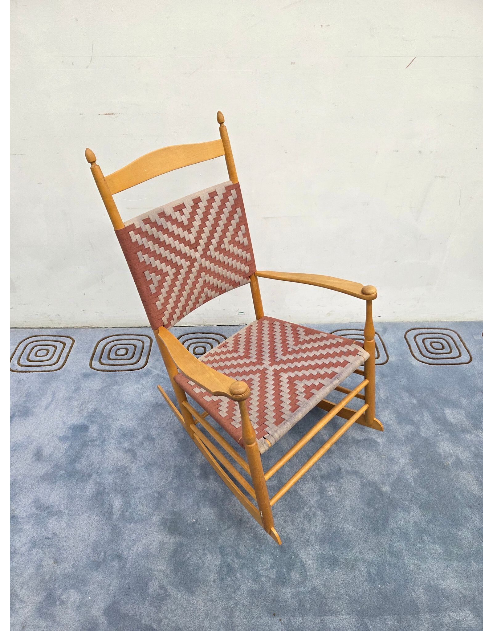 New Lebanon Wooden Frame with Woven Seat Shaker Rocking Chair