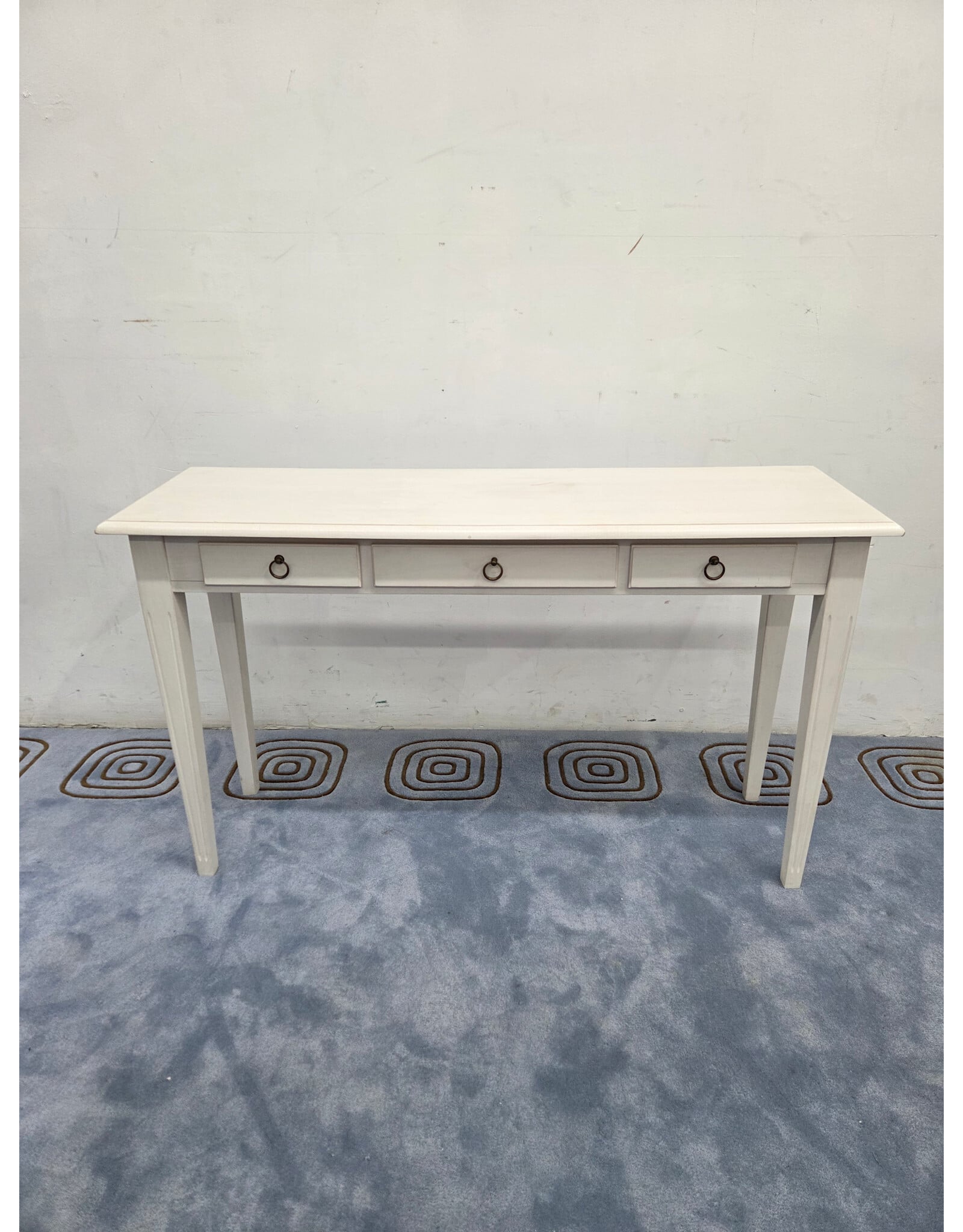 White 3-Drawer Console Table