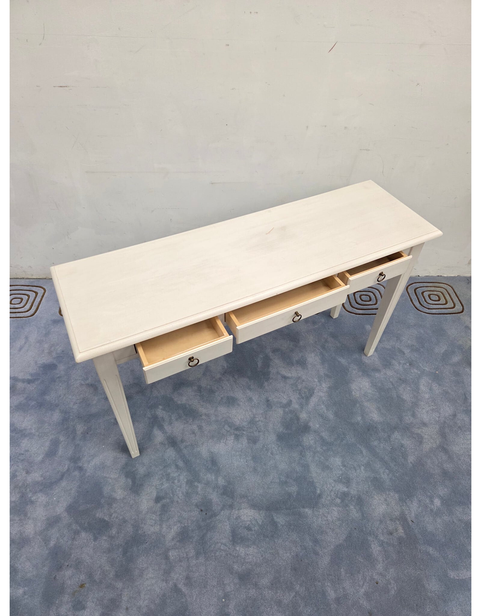 White 3-Drawer Console Table