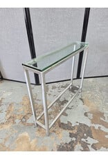 CB2 Glass Top Console Table