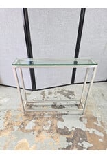 CB2 Glass Top Console Table