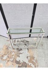 CB2 Glass Top Console Table