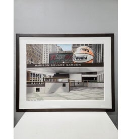 Madison Square Garden, Mixed Media Drawing, Signed Scott Paulk
