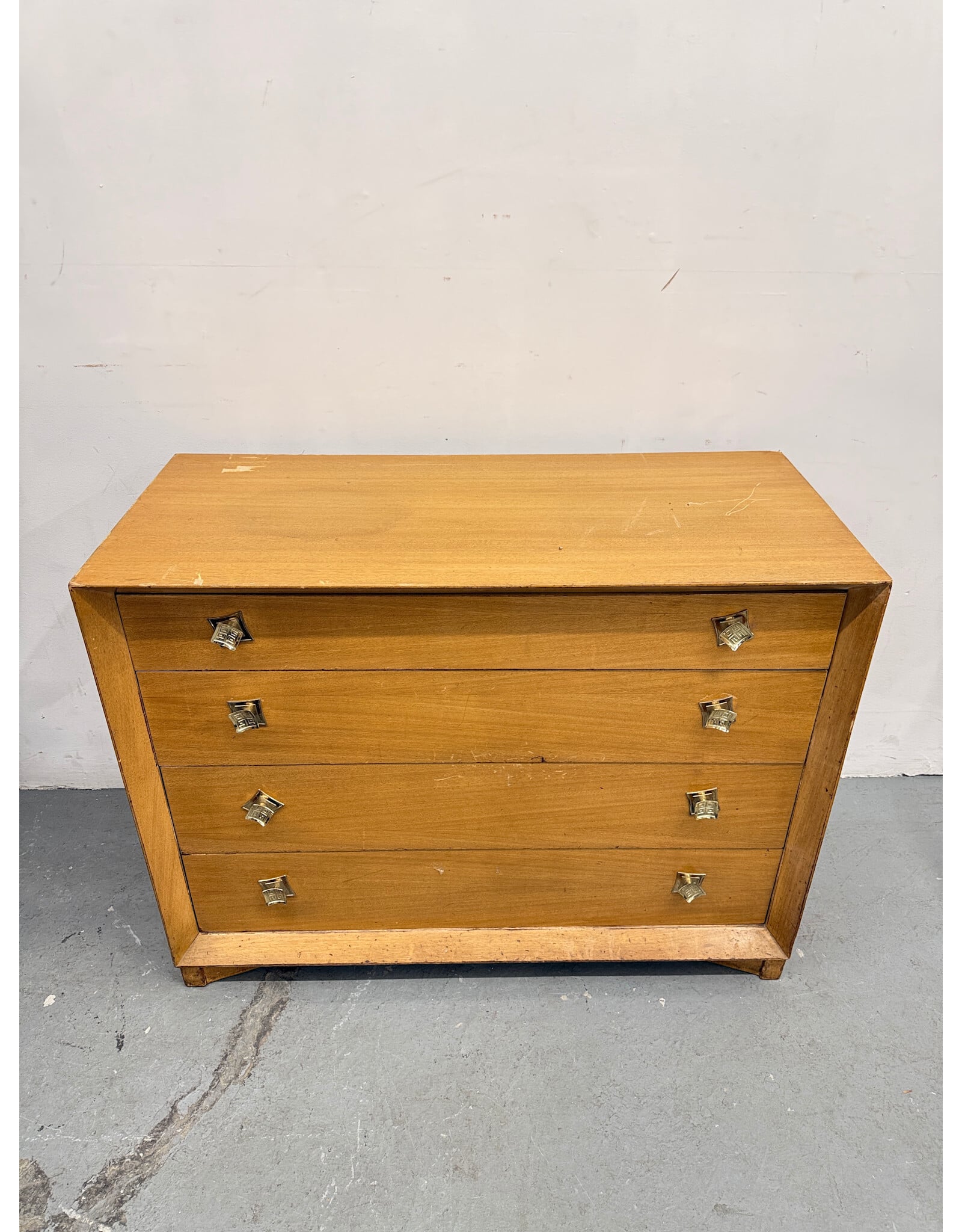 Paul Frankl Style Mid-Century Modern 4-Drawer Dresser