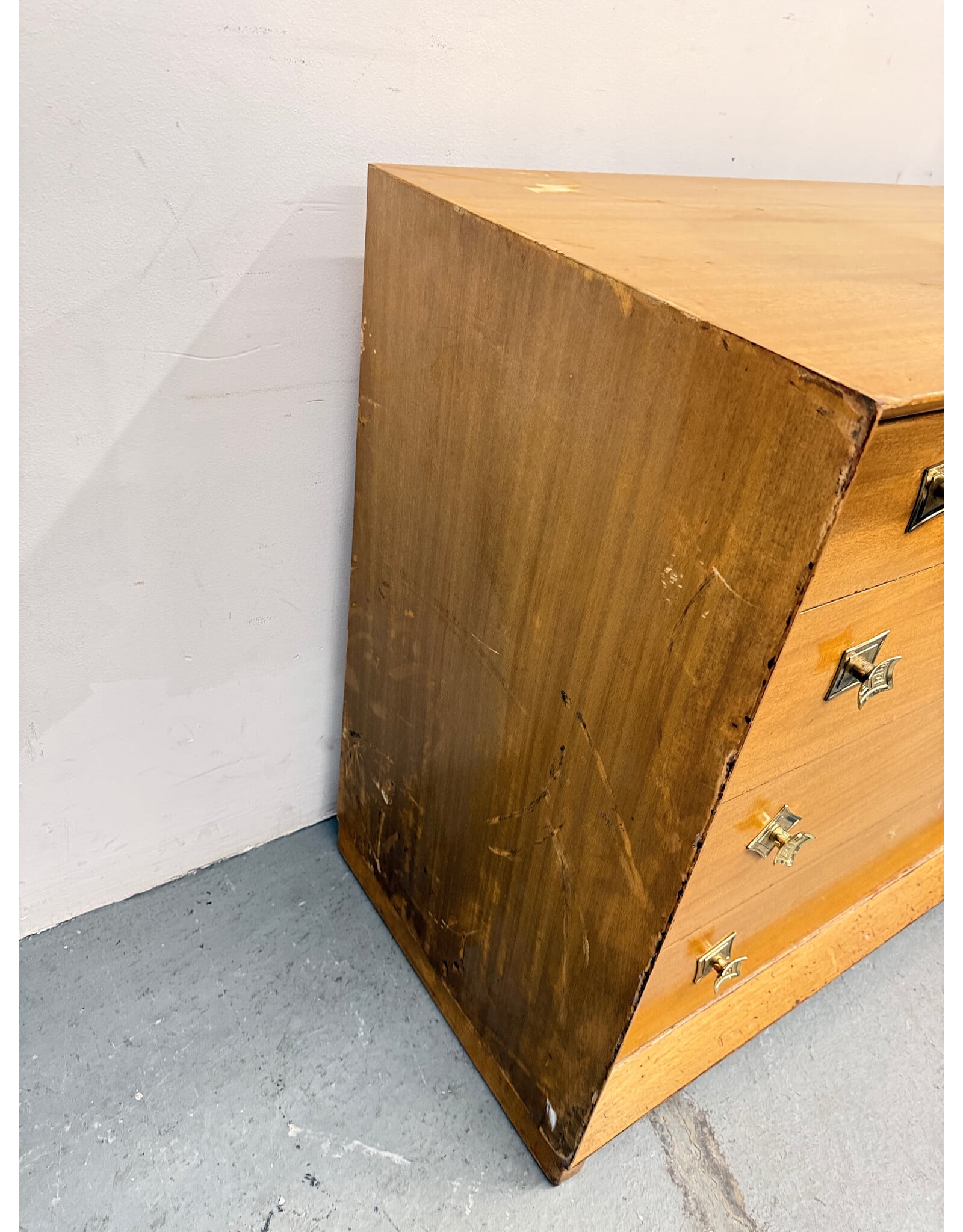 Paul Frankl Style Mid-Century Modern 4-Drawer Dresser