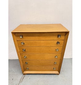 Paul Frankl Style Mid-Century Modern 6-Drawer Dresser