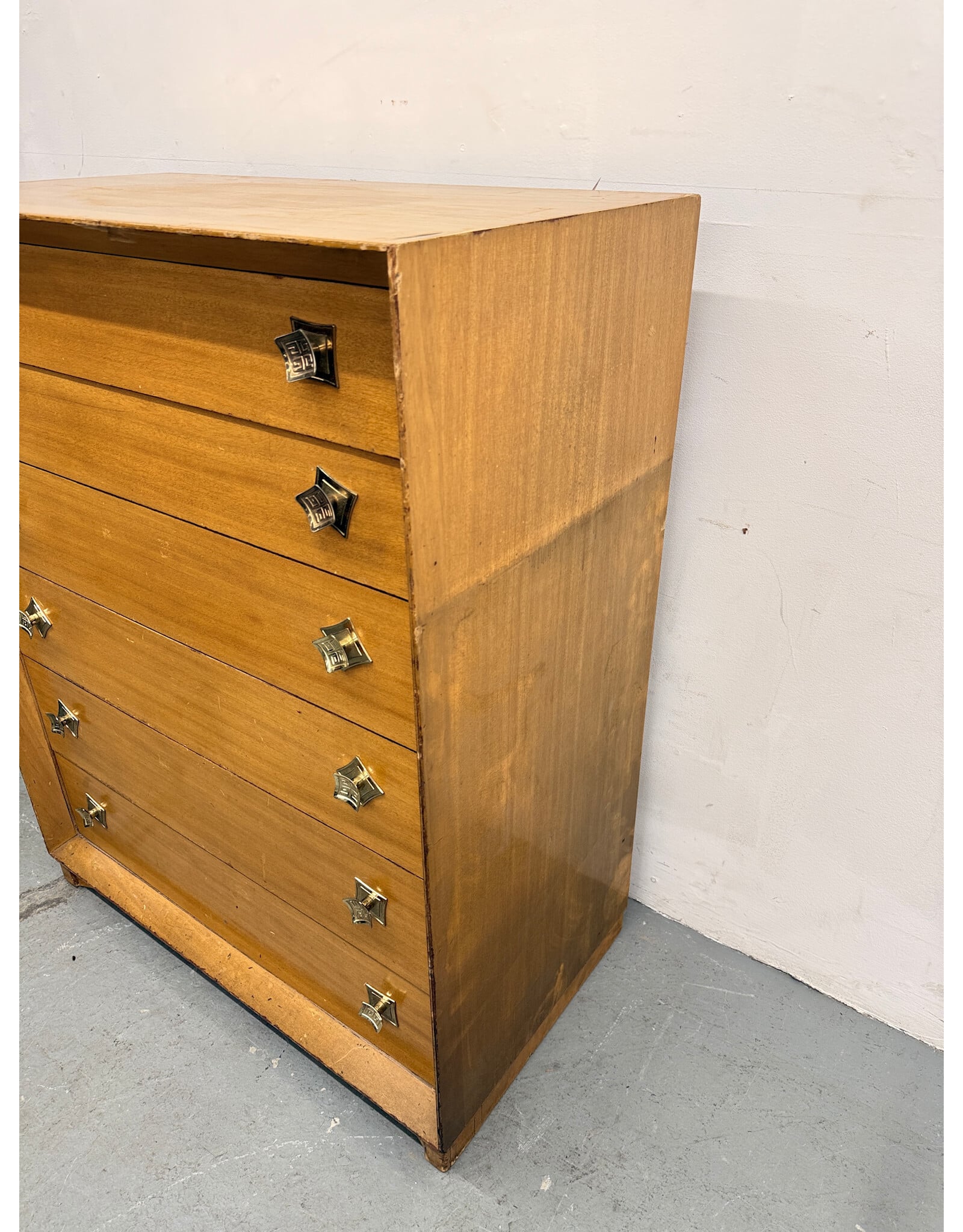 Paul Frankl Style Mid-Century Modern 6-Drawer Dresser