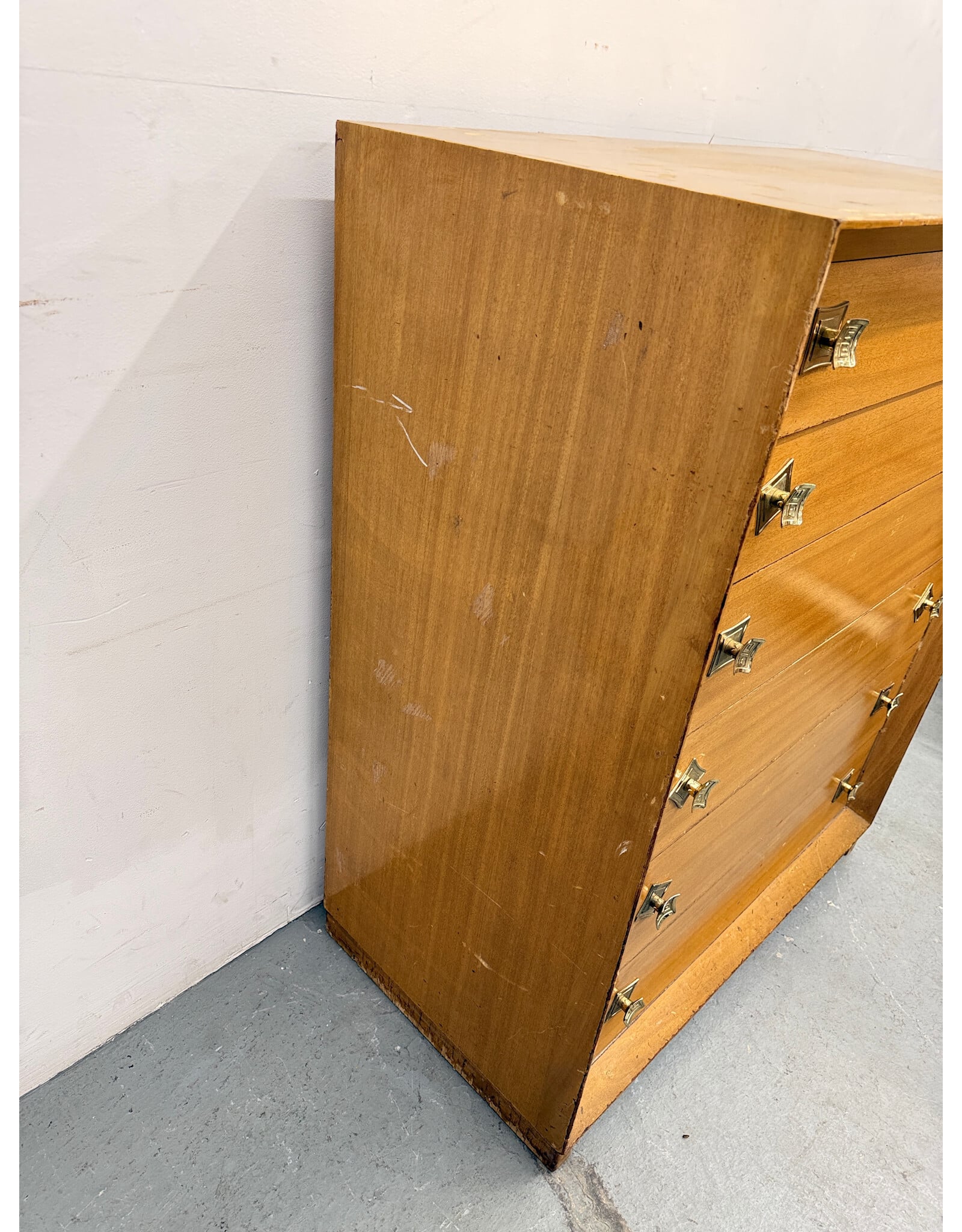 Paul Frankl Style Mid-Century Modern 6-Drawer Dresser