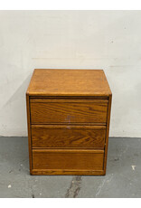 Oak 3 Drawer Nightstand