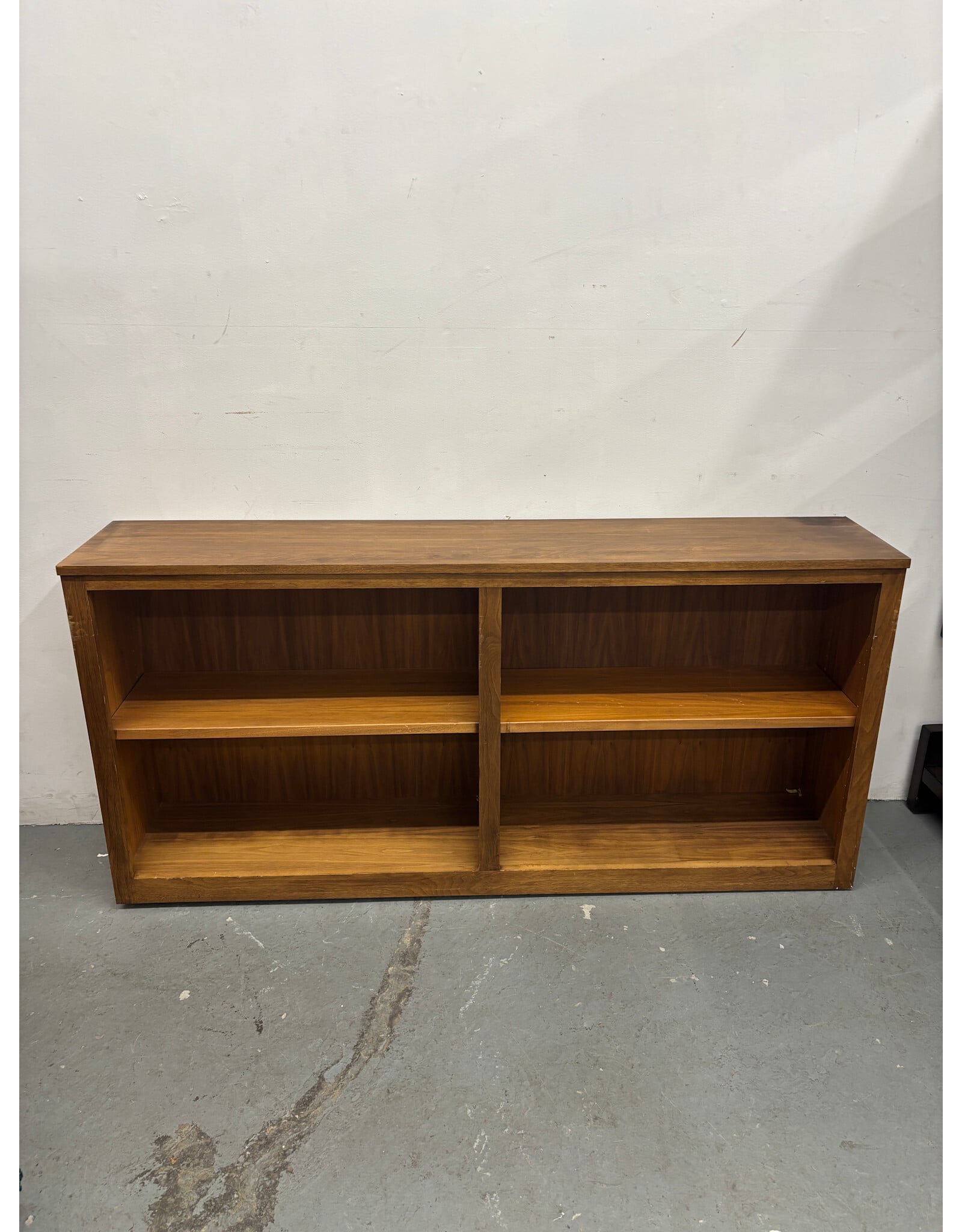 Teak Wide Bookshelf