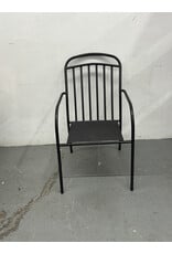 Black Outdoor Metal Armchair