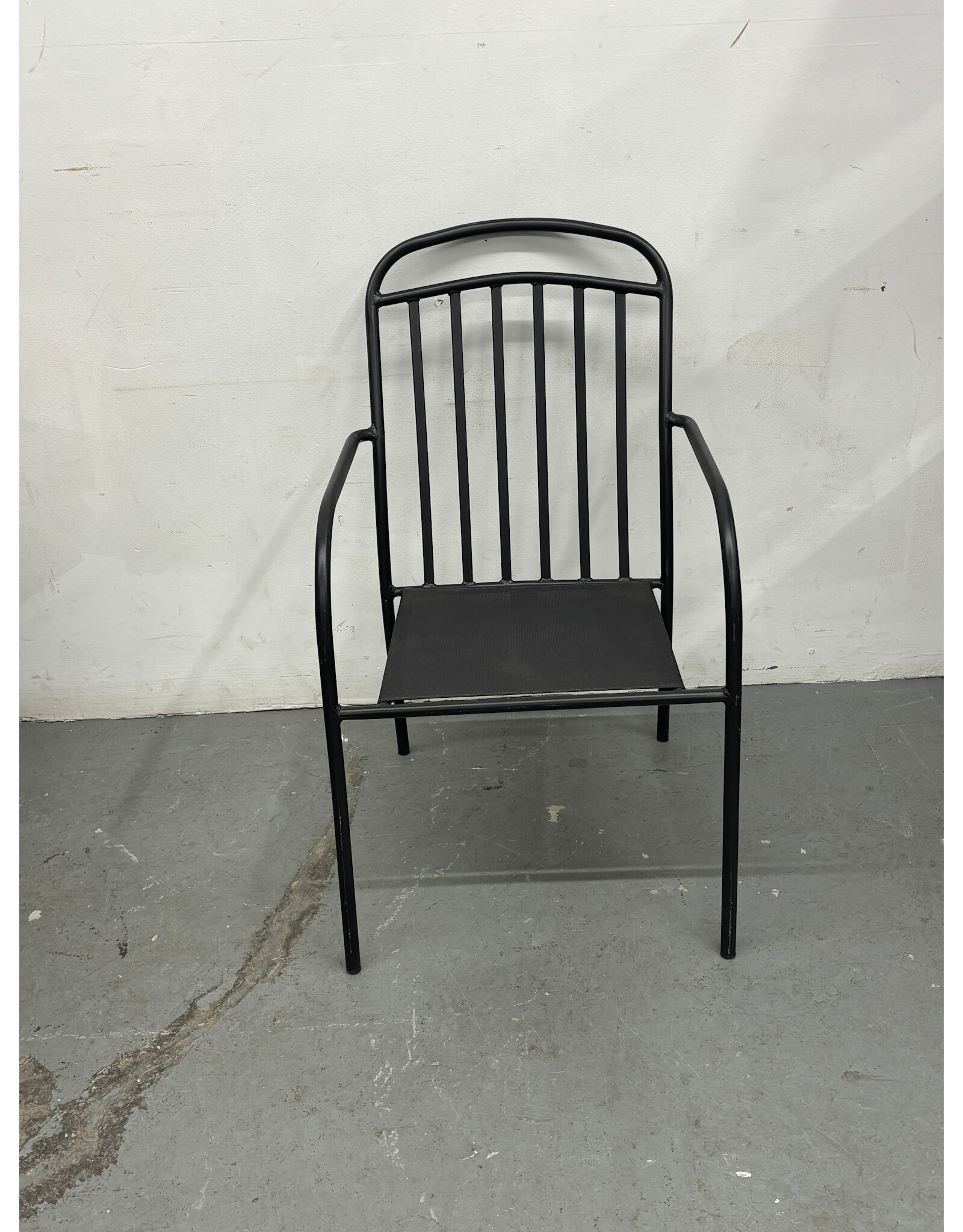 Black Outdoor Metal Armchair