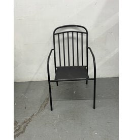 Black Outdoor Metal Armchair