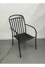 Black Outdoor Metal Armchair