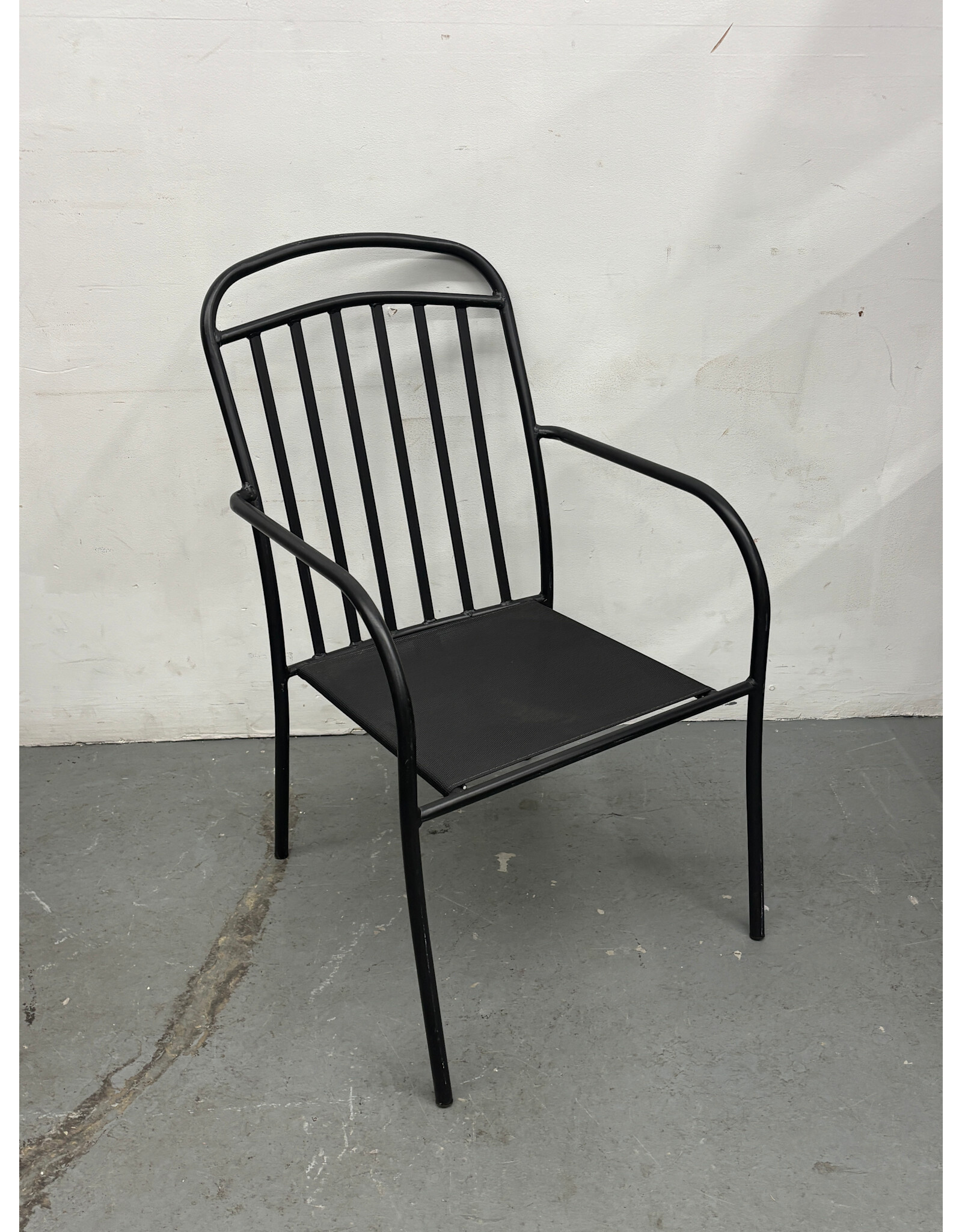 Black Outdoor Metal Armchair