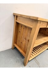 Modern Handcrafted Solid Wood Kitchen Island in a Natural Finish