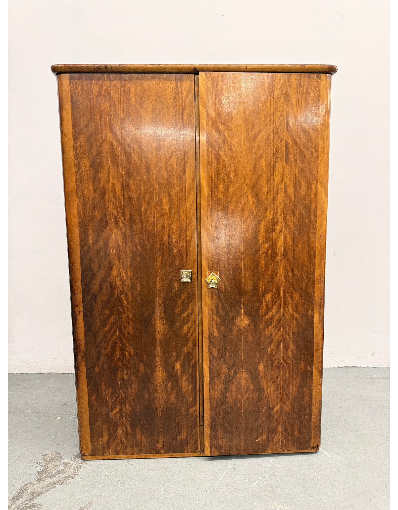 Paul Frankl Style Mid-Century Modern Wardrobe Cabinet