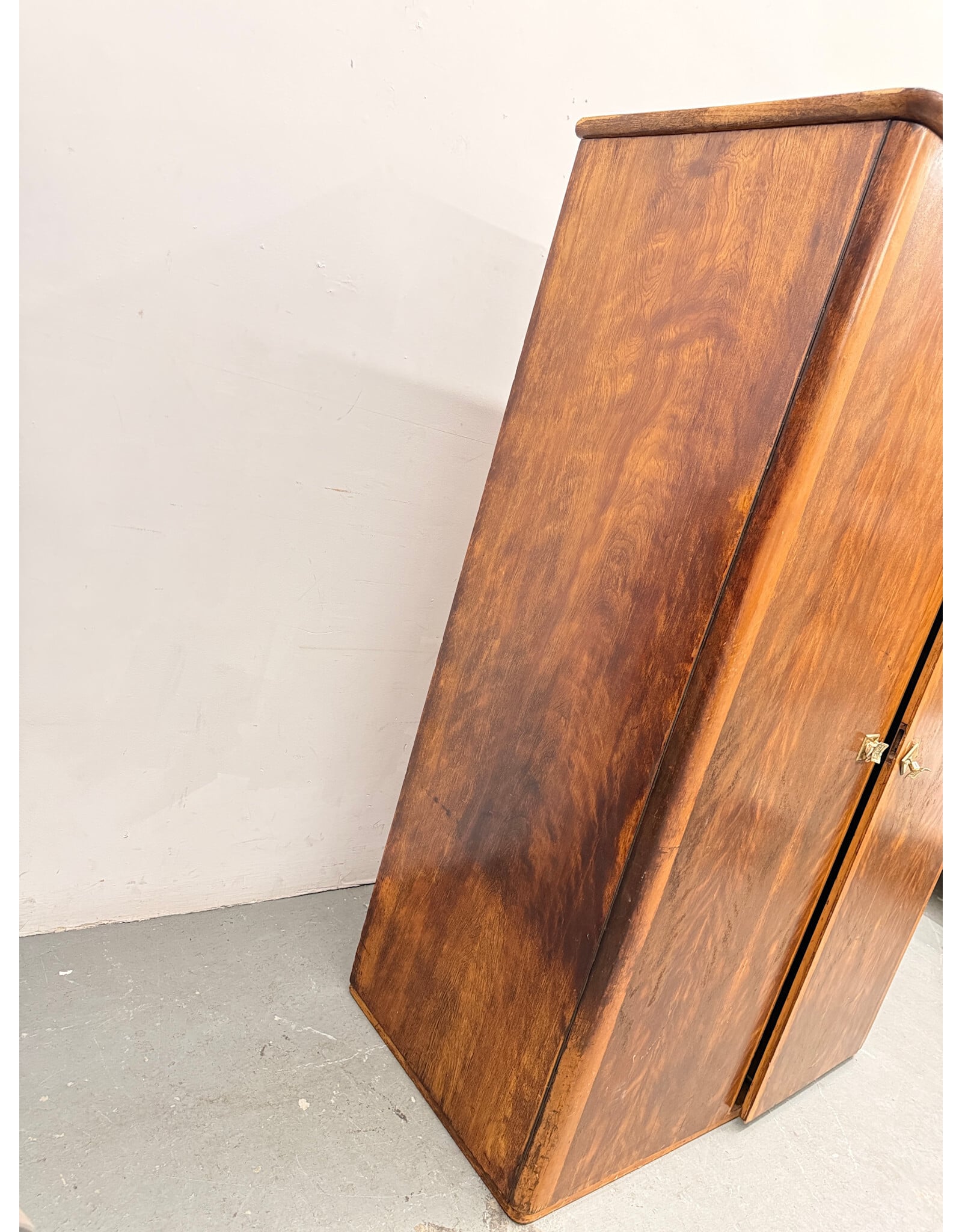 Paul Frankl Style Mid-Century Modern Wardrobe Cabinet