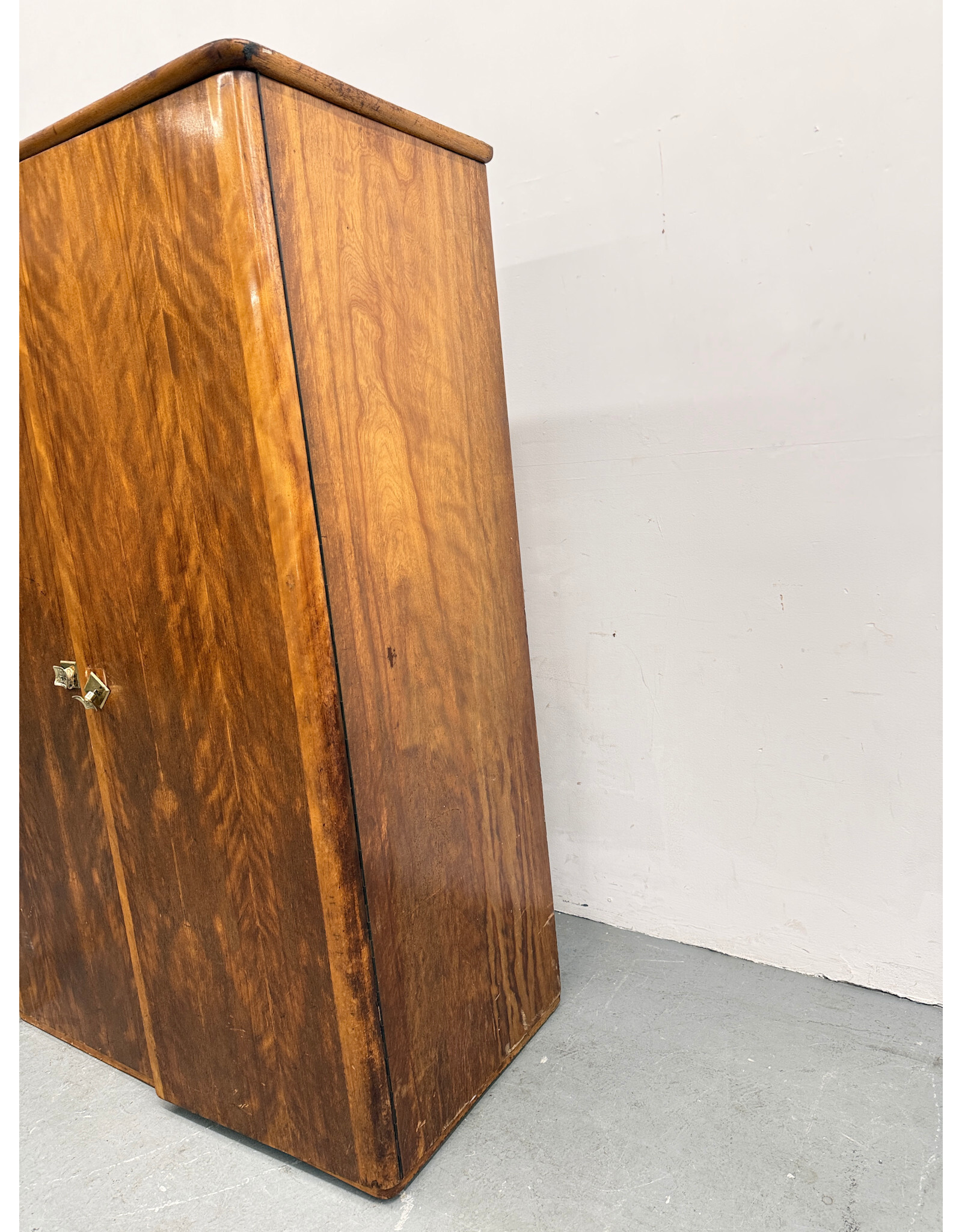 Paul Frankl Style Mid-Century Modern Wardrobe Cabinet