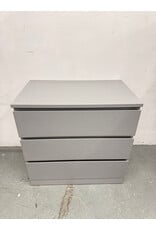 Ikea Malm 3 Drawer Gray