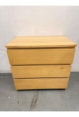 Ikea Malm 3 Drawer Natural