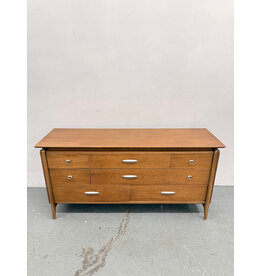 Mid-Century Modern Drexel Profile 8-Drawer Wood Dresser, Designed by John Van Koert