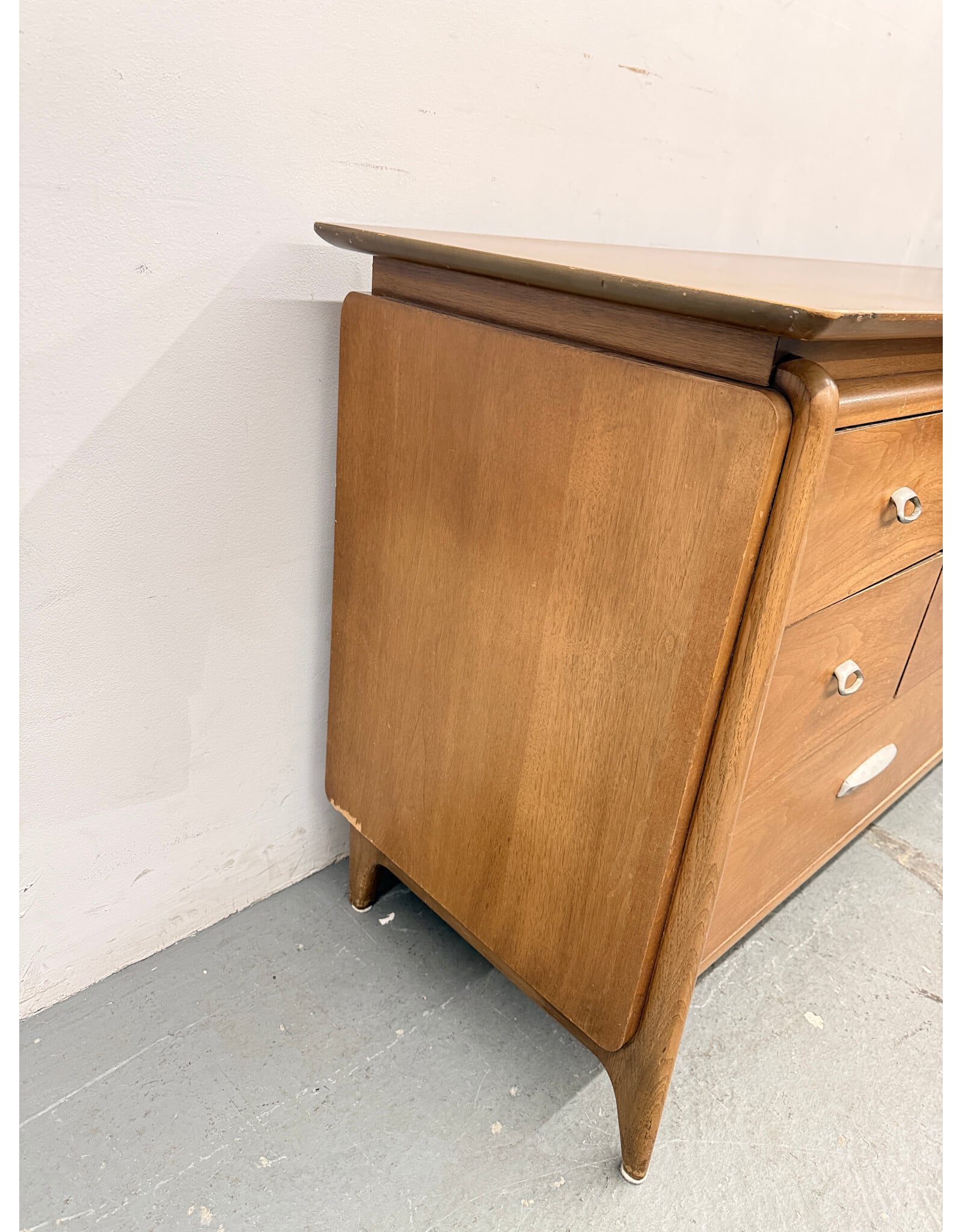 Mid-Century Modern Drexel Profile 8-Drawer Wood Dresser, Designed by John Van Koert