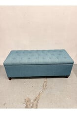 Modern Blue Tufted Storage Bench