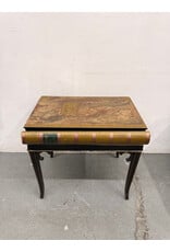 Vintage Regency Style Side Table design oversized leather-bound book