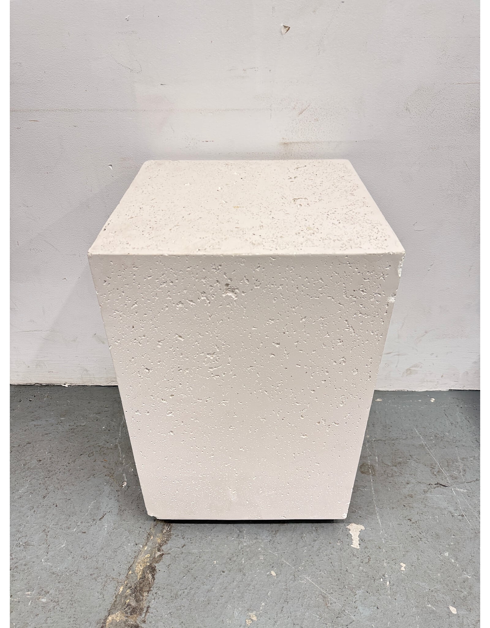 Concrete Outdoor/Indoor Patio Side Table in Ivory by CB2