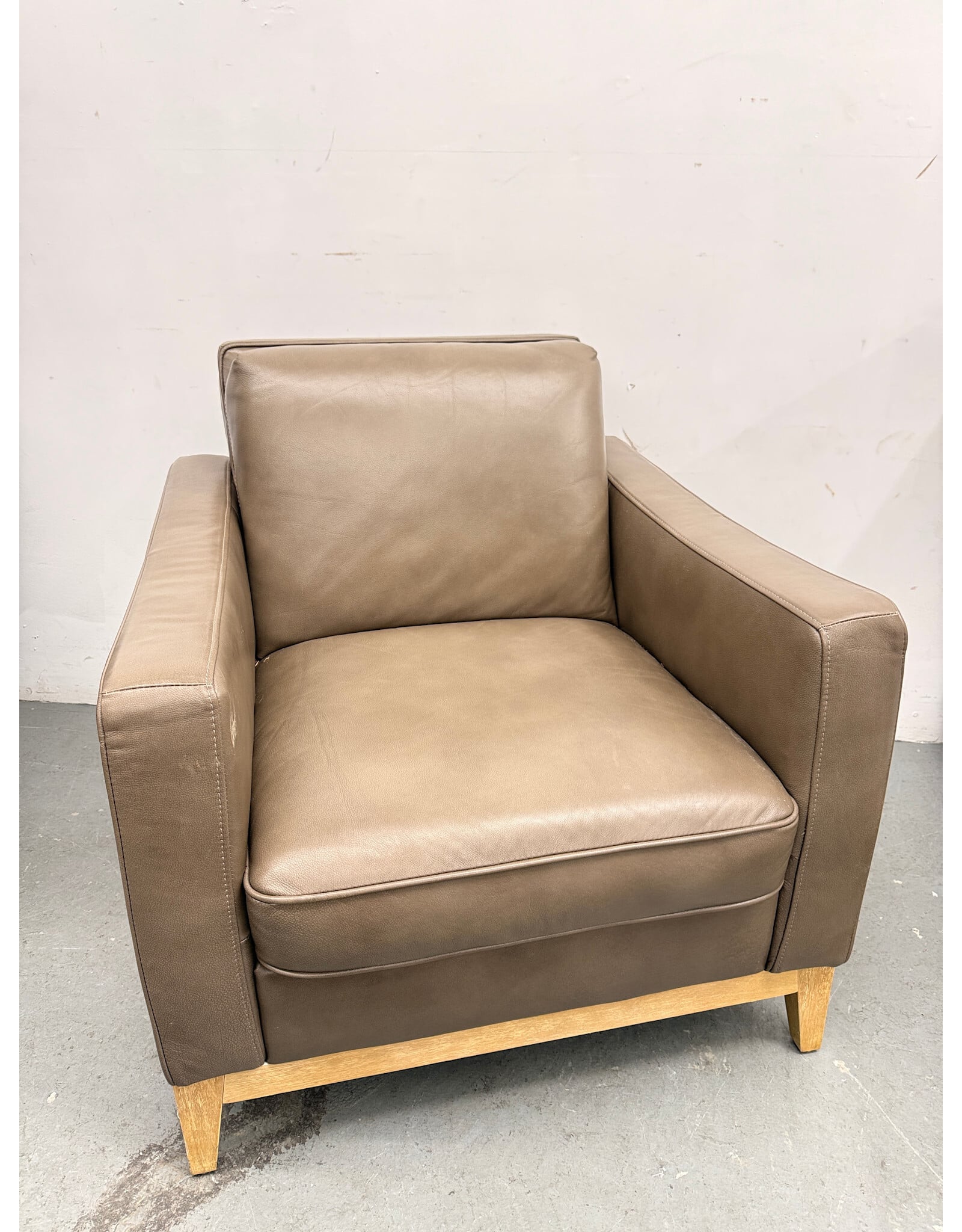 Latte Leather Armchair