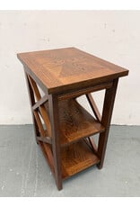 Vintage Crisscross End Table