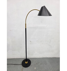 Black and Gold Arching Floor Lamp
